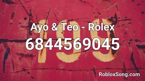 ayo & teo rolex roblox id|ayo from and teo.